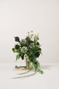 Flash Sale | Small Cascade Bridal Bouquet in Forest Green & Gold丨Clearance
