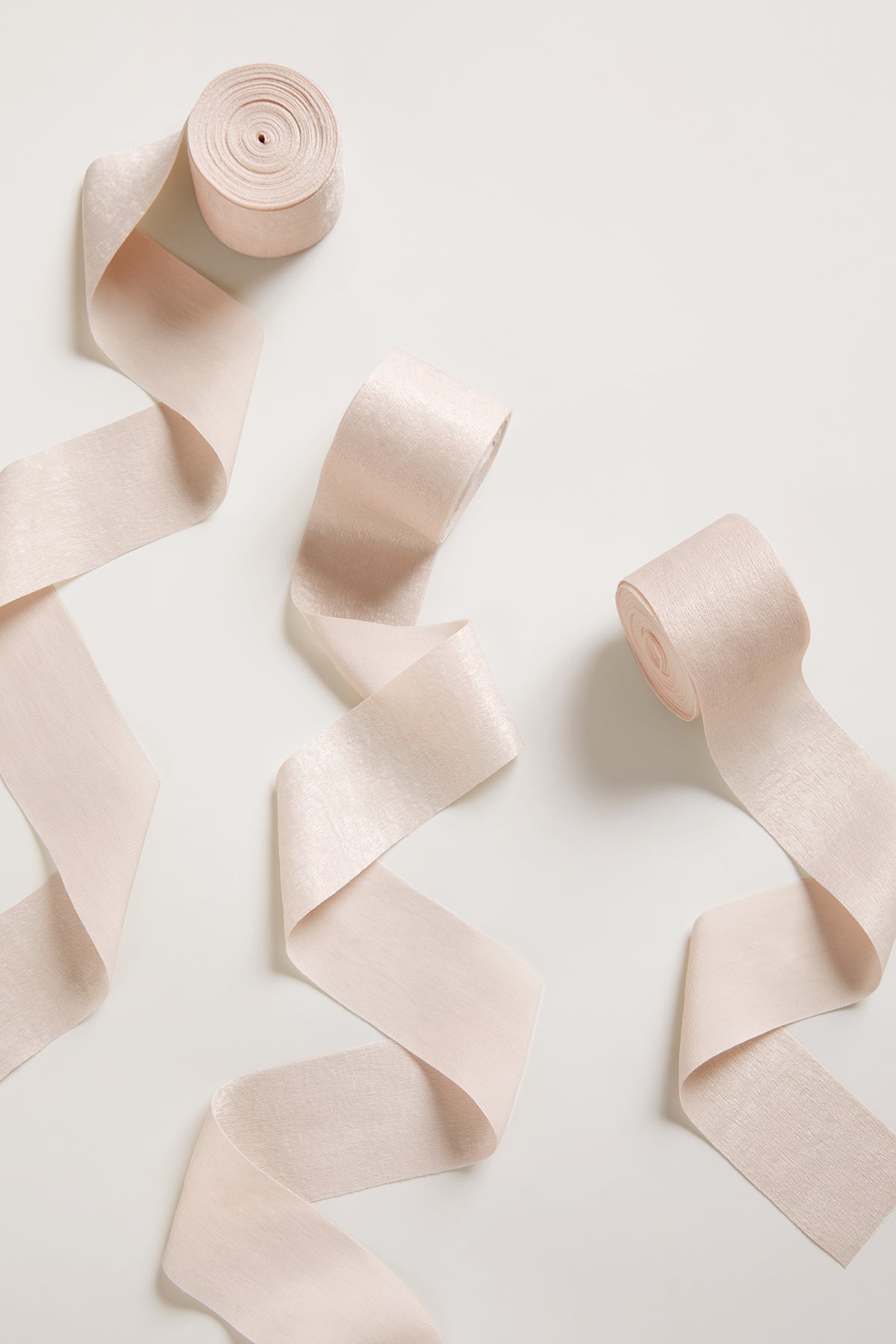 Matte Satin Ribbons 1.5" w x 6 Yards - Nude (Set of 3)丨Clearance