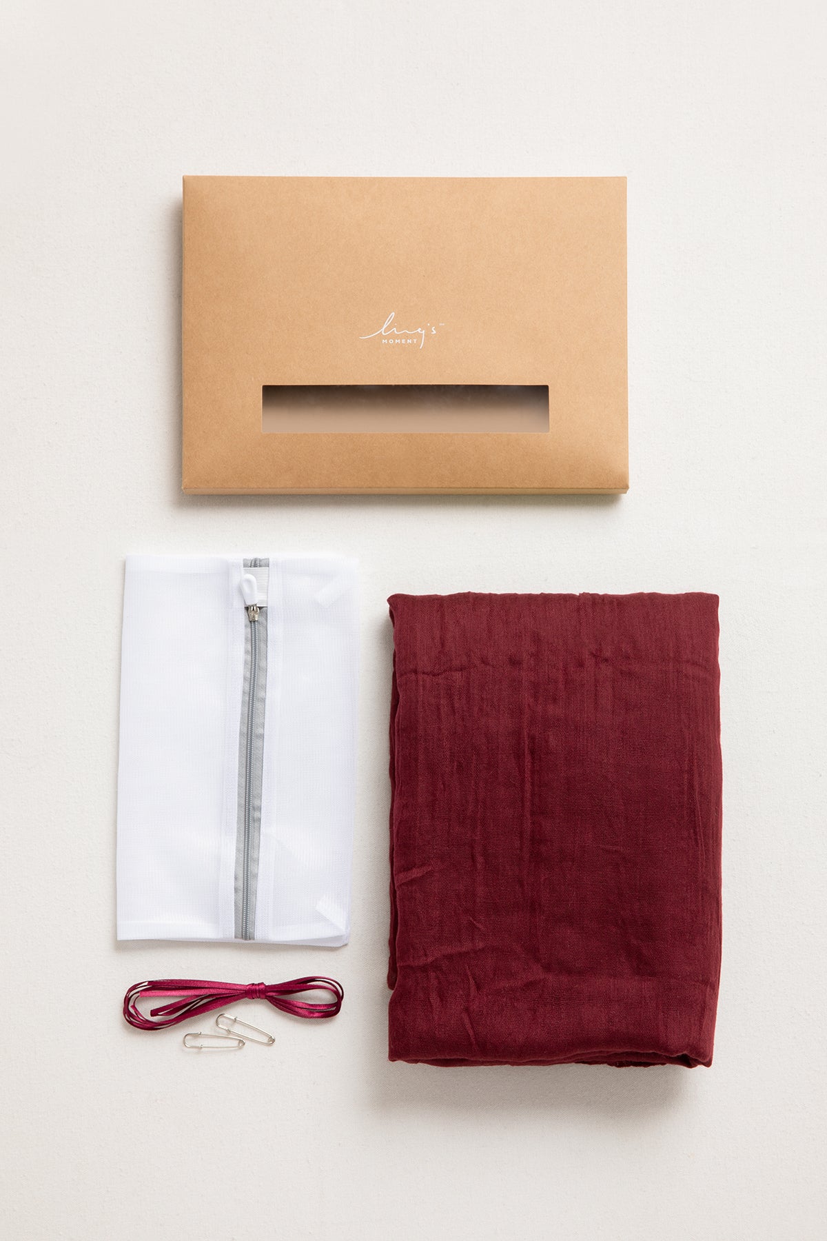 Rustic Gauze Cheesecloth Table Runner 35" w x 14ft - Burgundy