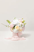 Round Bridesmaid Bouquets in Blush & Cream - Image 8