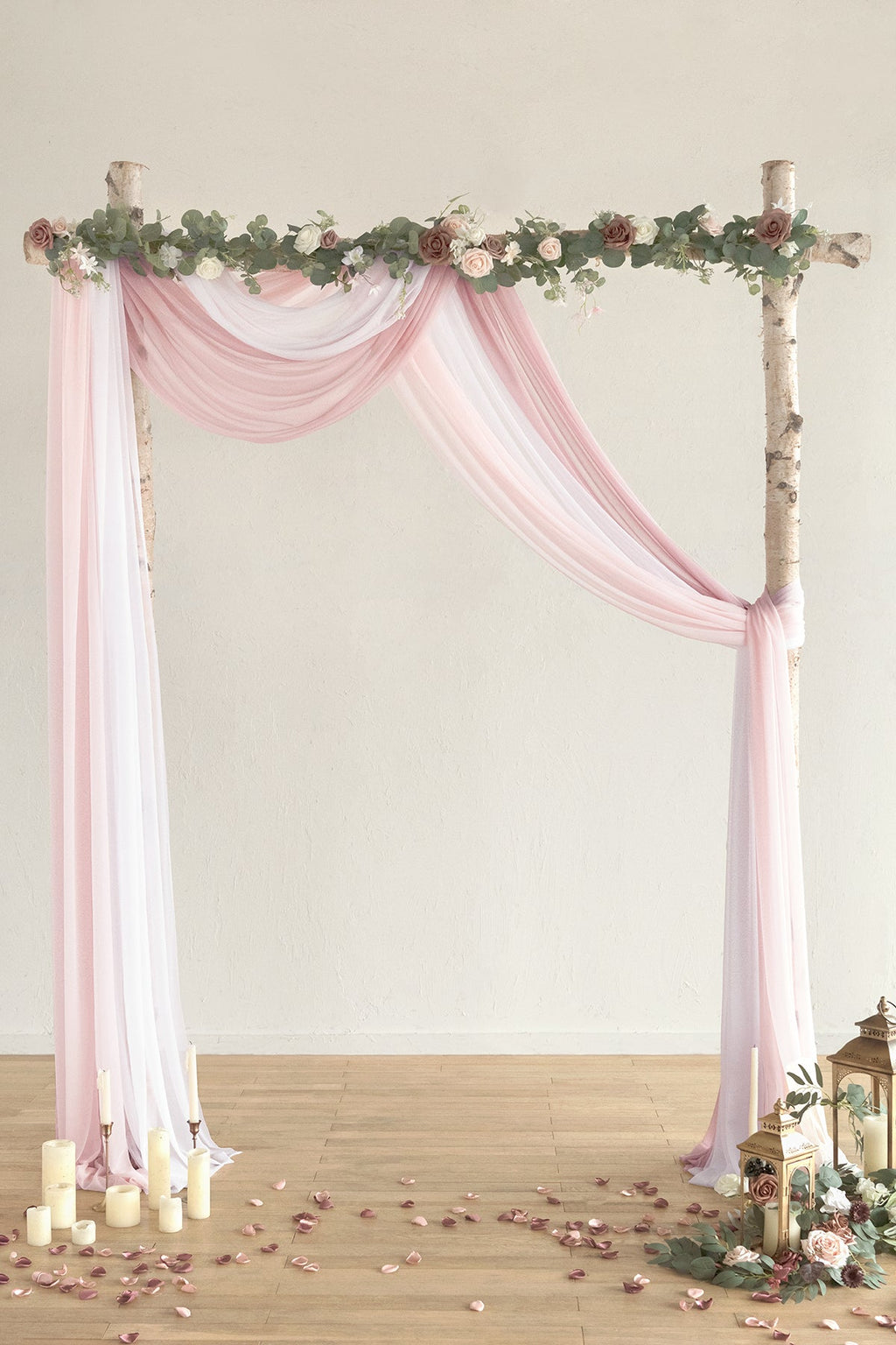 Wedding Arch Drapes in Gentle Blush