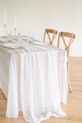 Romantic Sheer Table Runner 29" w x 14ft - Brilliant White