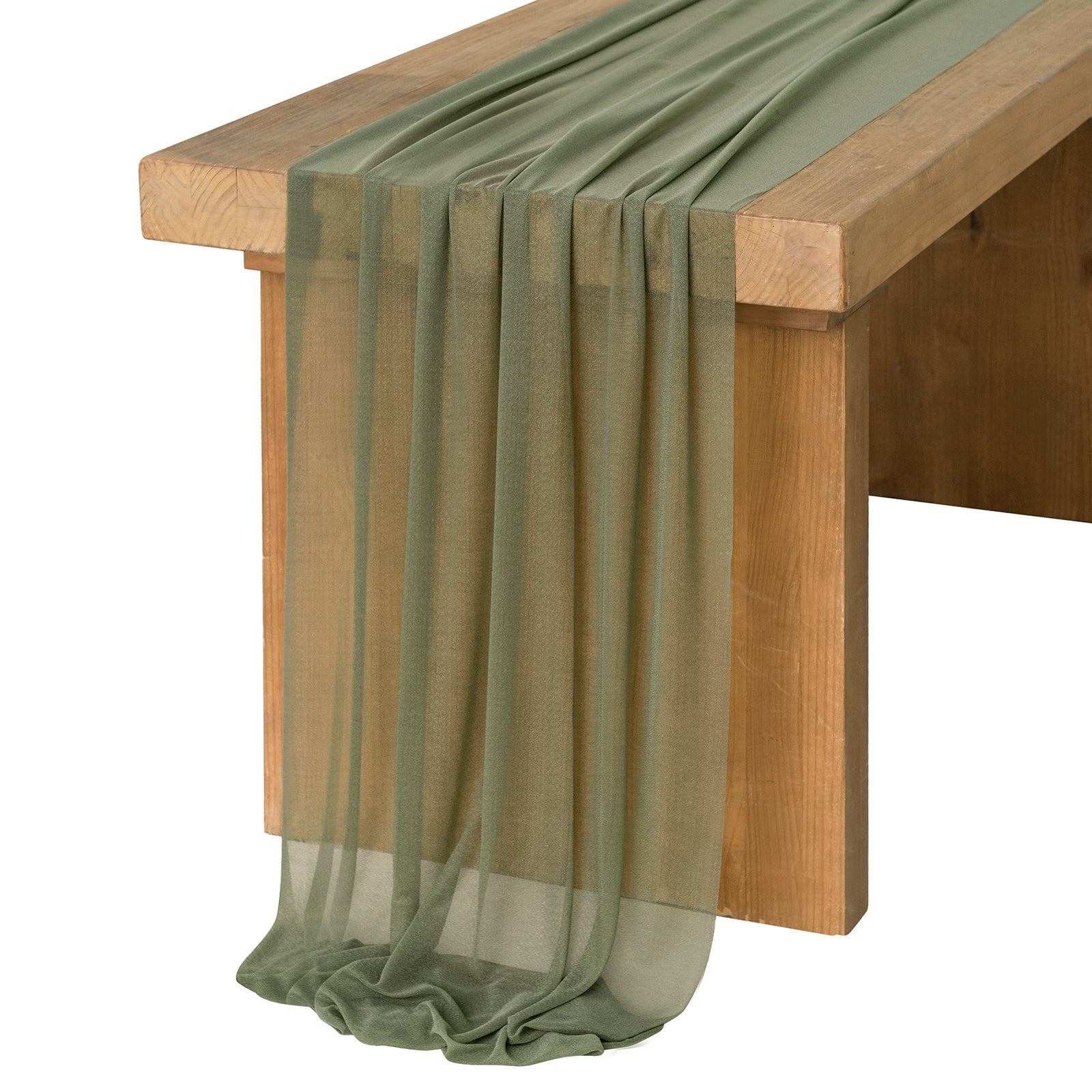 Table linens in Campsite Green (29"w x 10ft)
