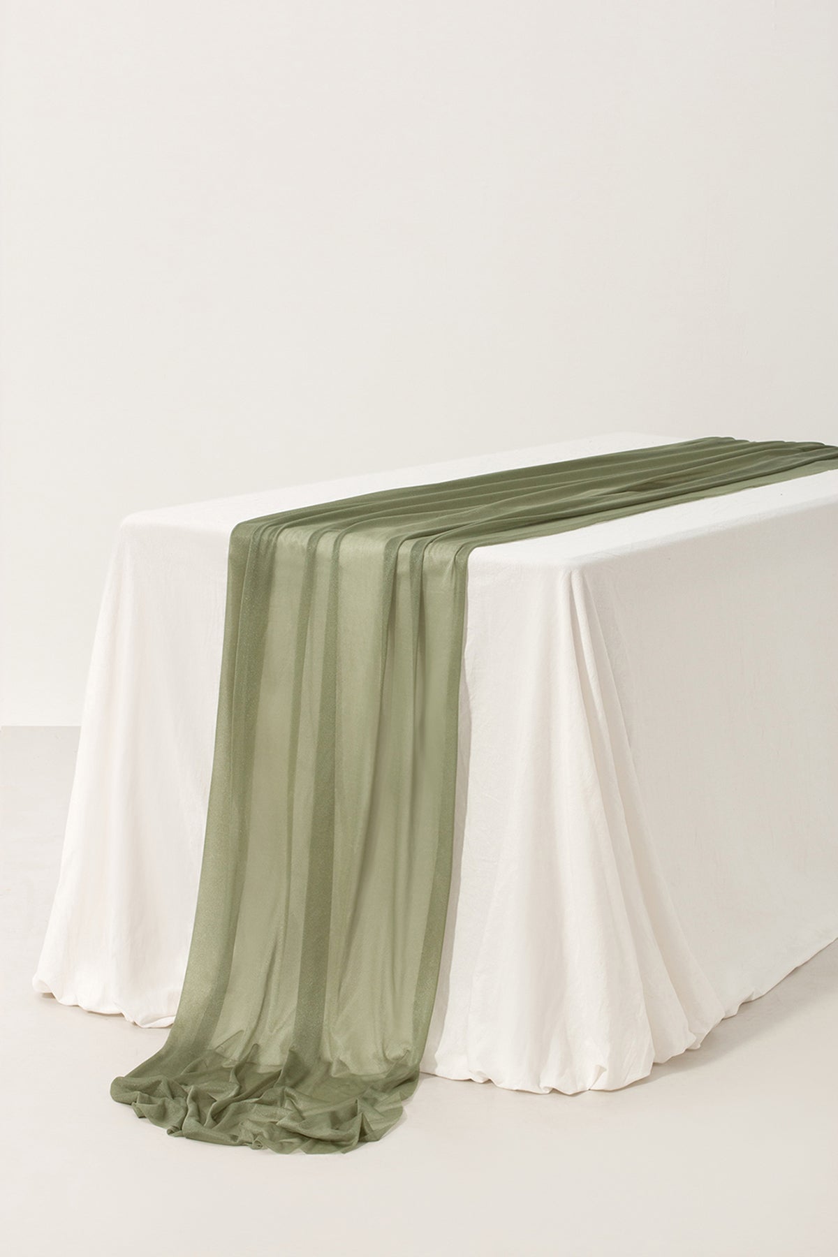 Table linens in Campsite Green (29"w x 10ft)