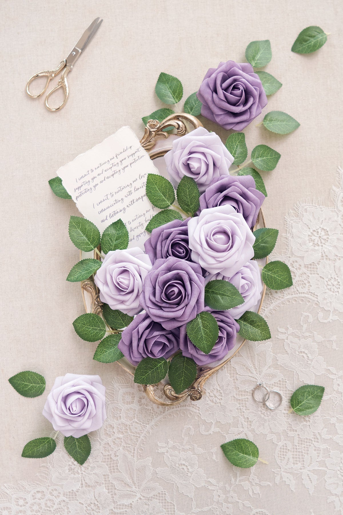 DIY Supporting Flowers in Dusty Violet & Pale Lavender