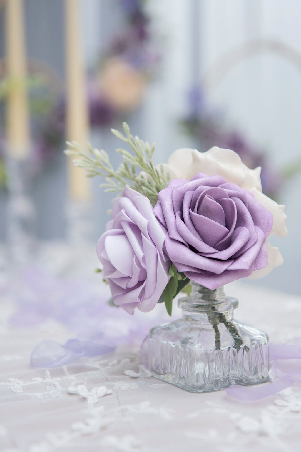 DIY Supporting Flowers in Dusty Violet & Pale Lavender