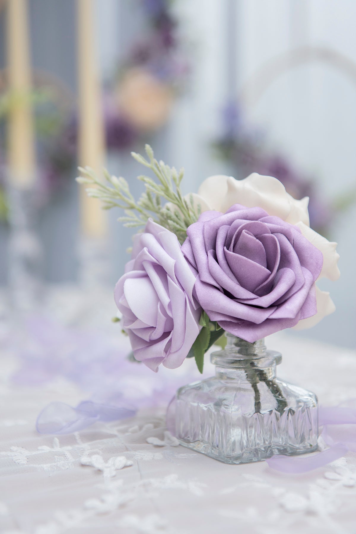 DIY Supporting Flowers in Dusty Violet & Pale Lavender