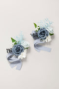 Wrist Corsages in Romantic Dusty Blue - Image 7