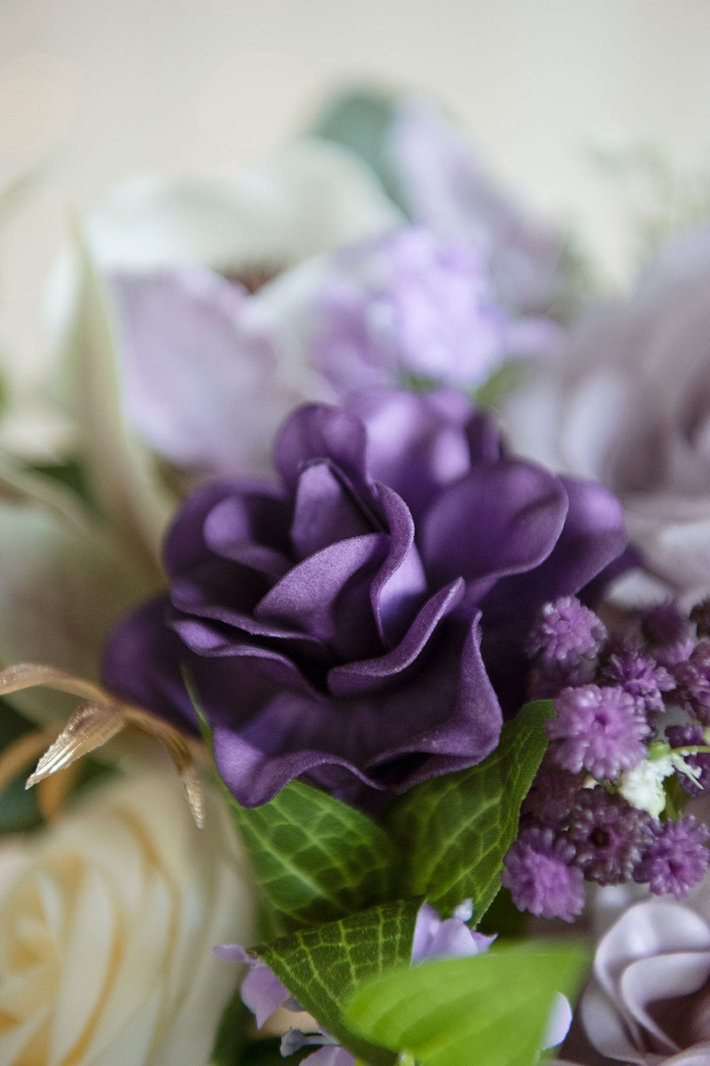 2.7" Foam Gardenia with Stem - Lilac & Purple（25pcs）