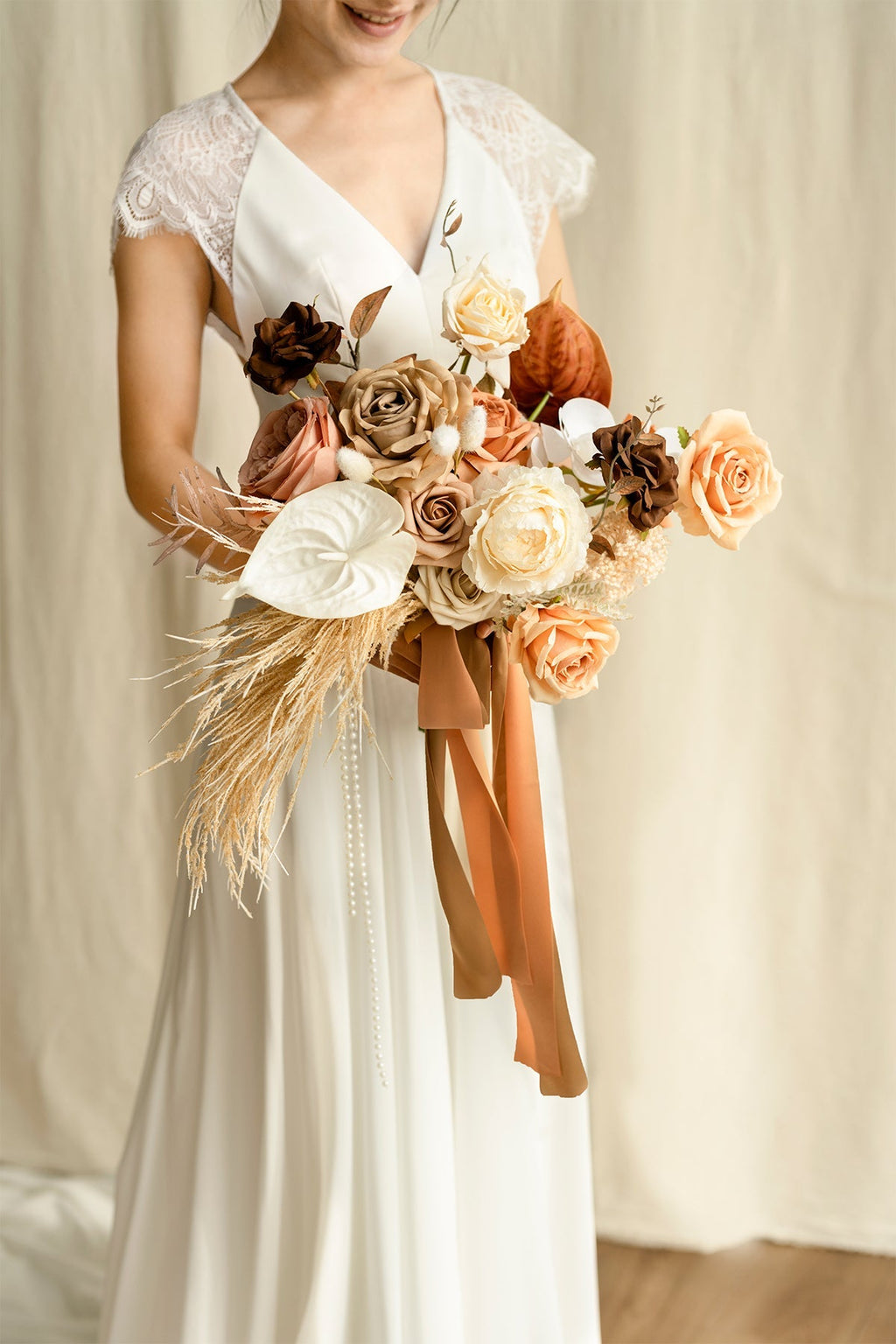 Bridal Flower Package in Rust & Sepia