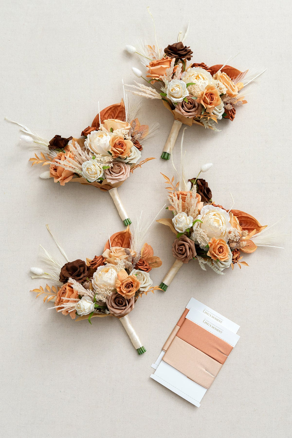 Free-Form Bridesmaid Bouquets in 7" Free-Form (Set of 4)