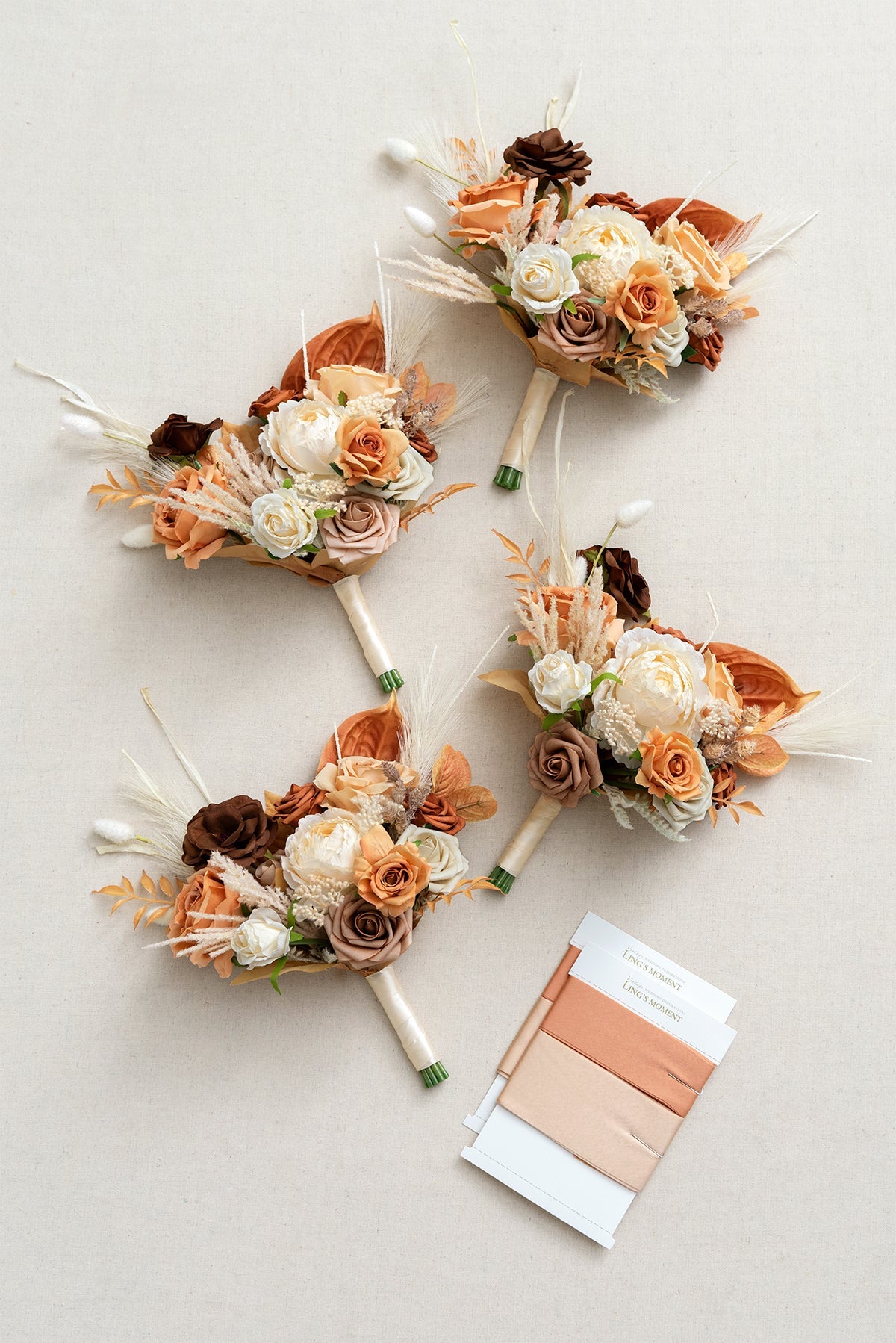 Free-Form Bridesmaid Bouquets in 7" Free-Form (Set of 4)