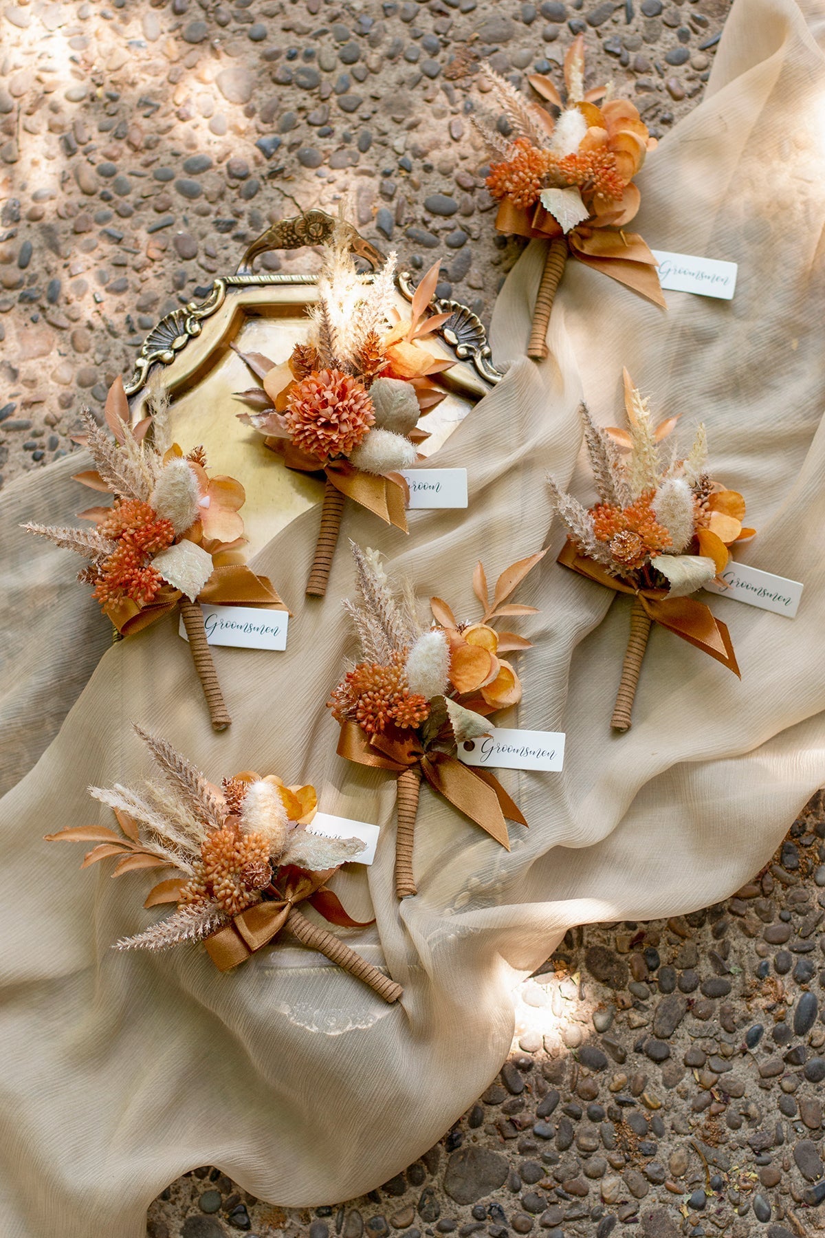 Bridal Flower Package in Rust & Sepia