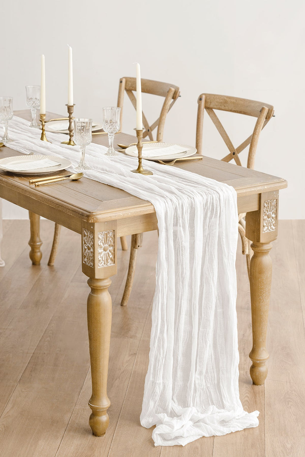 Cheesecloth Napkins & Table Runner Set for Reception