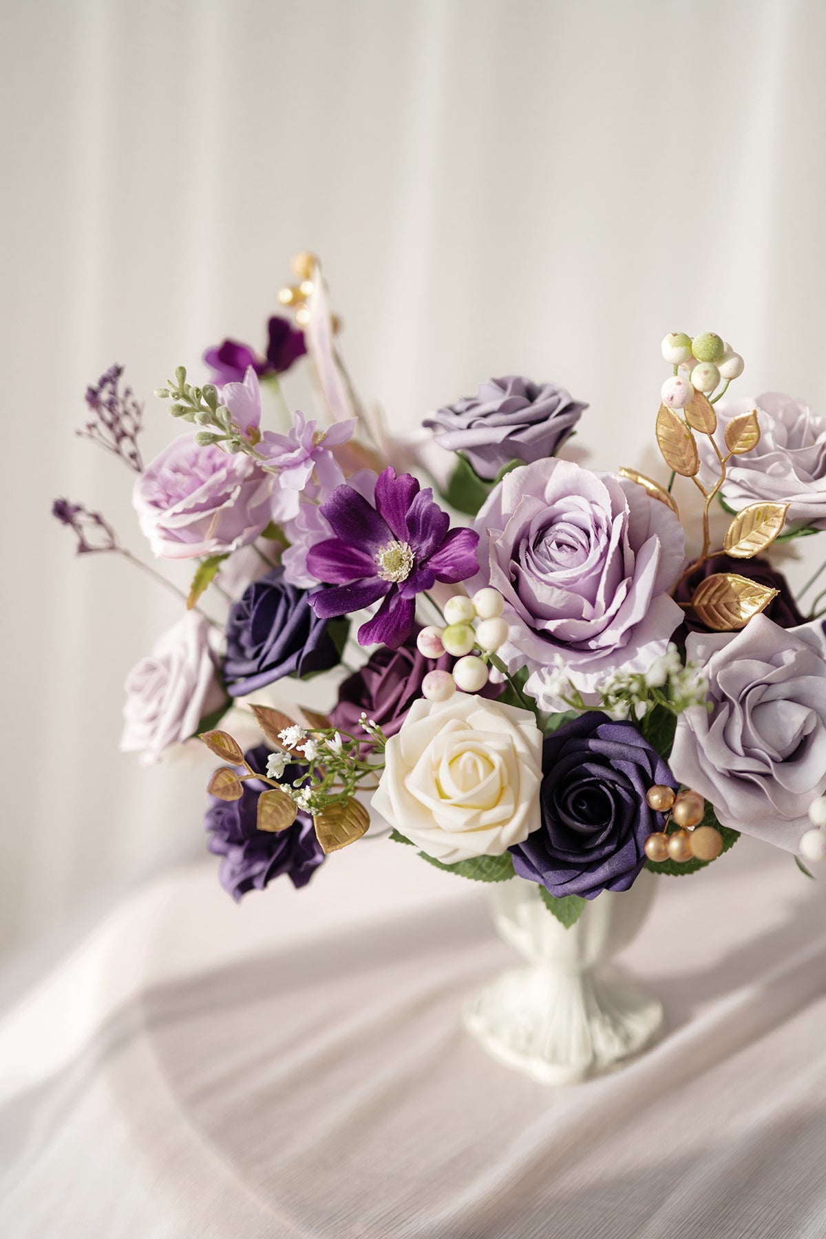 DIY Designer Flower Boxes in Lilac & Gold （Deluxe Box）丨Clearance