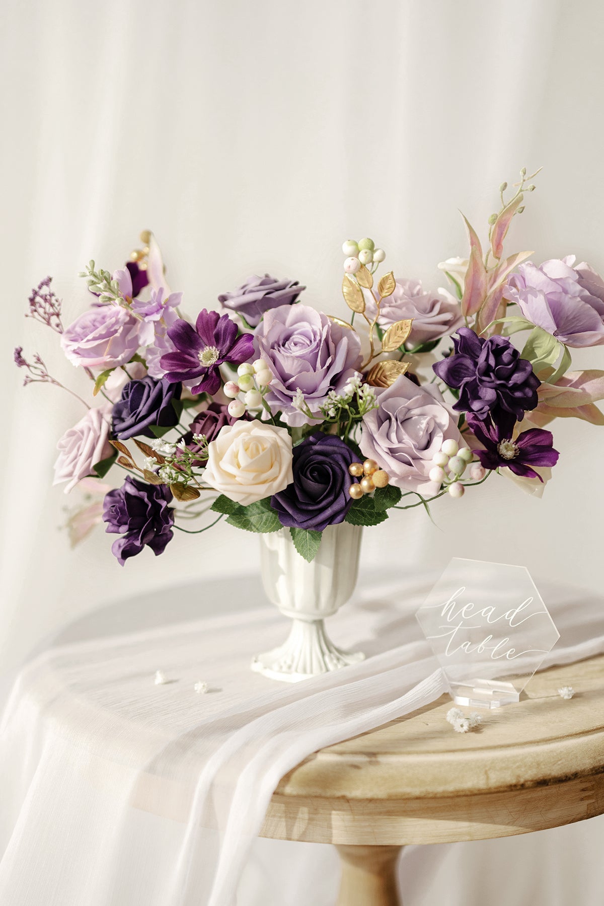 DIY Designer Flower Boxes in Lilac & Gold （Deluxe Box）丨Clearance