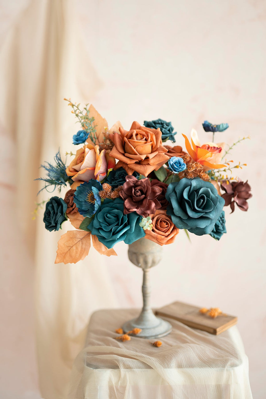 DIY Kits For Centerpieces in Teal Green & Burnt Orange