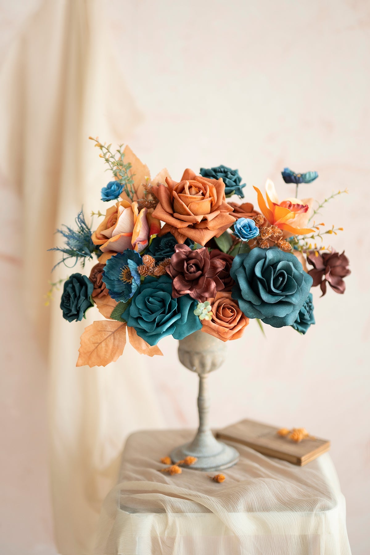 DIY Kits For Centerpieces in Teal Green & Burnt Orange