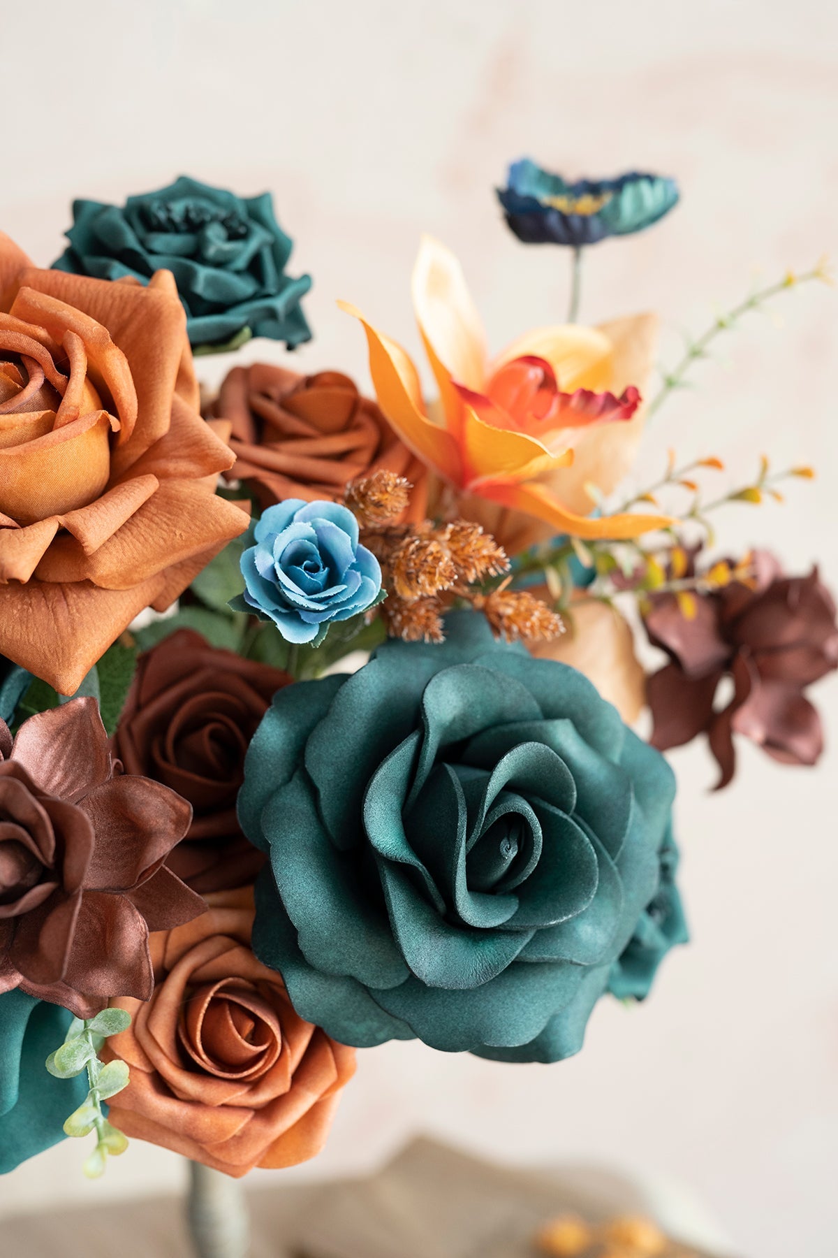 DIY Kits For Centerpieces in Teal Green & Burnt Orange