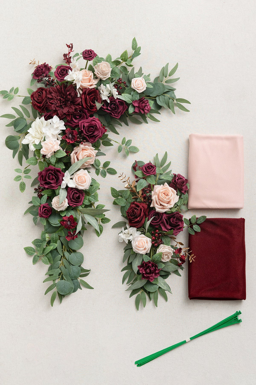 Flower Arch Decor with Drapes in Set of 4 (for 5 x 6ft Small Arch)
