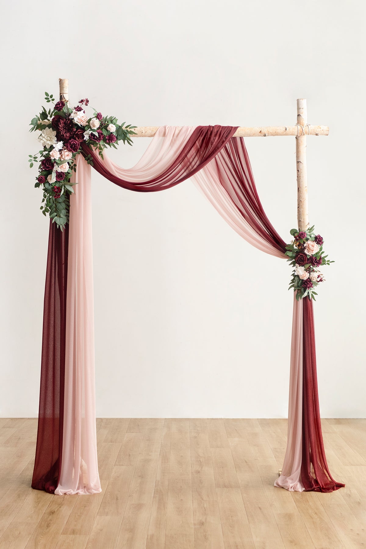 Flower Arch Decor with Drapes in Set of 4 (for 5 x 6ft Small Arch)