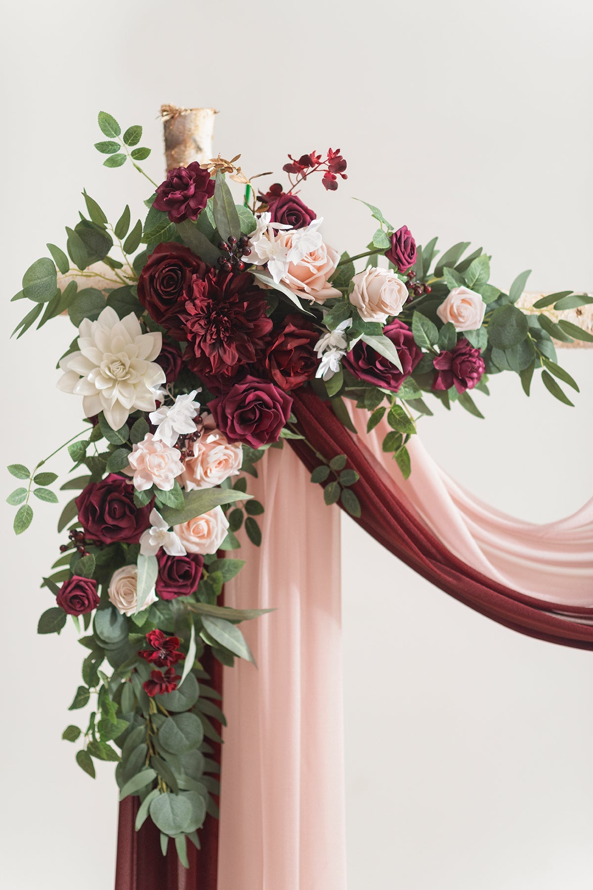 Flower Arch Decor with Drapes in Set of 4 (for 5 x 6ft Small Arch)