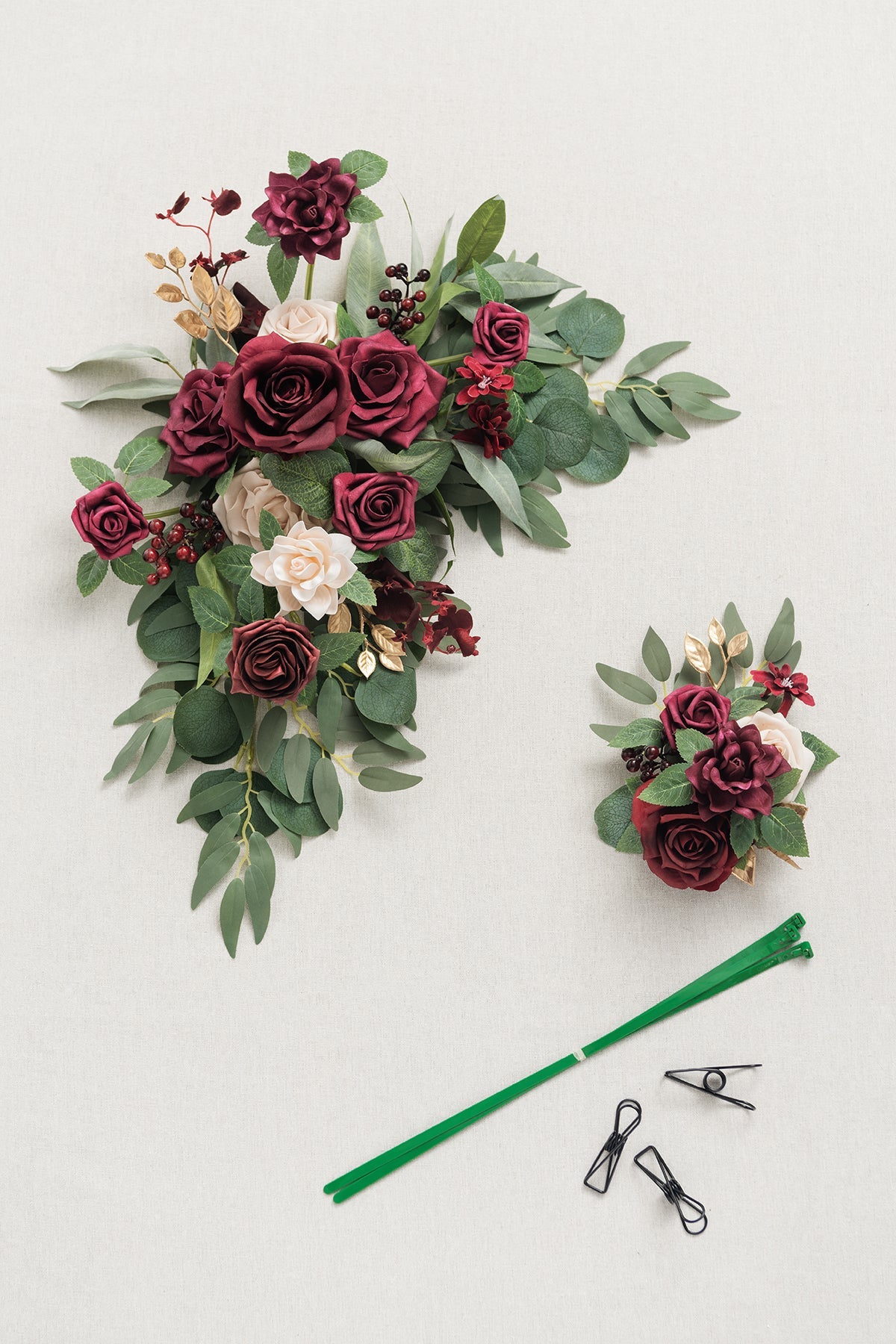 Combo Set Flower Sign Decor in Romantic Marsala丨Clearance