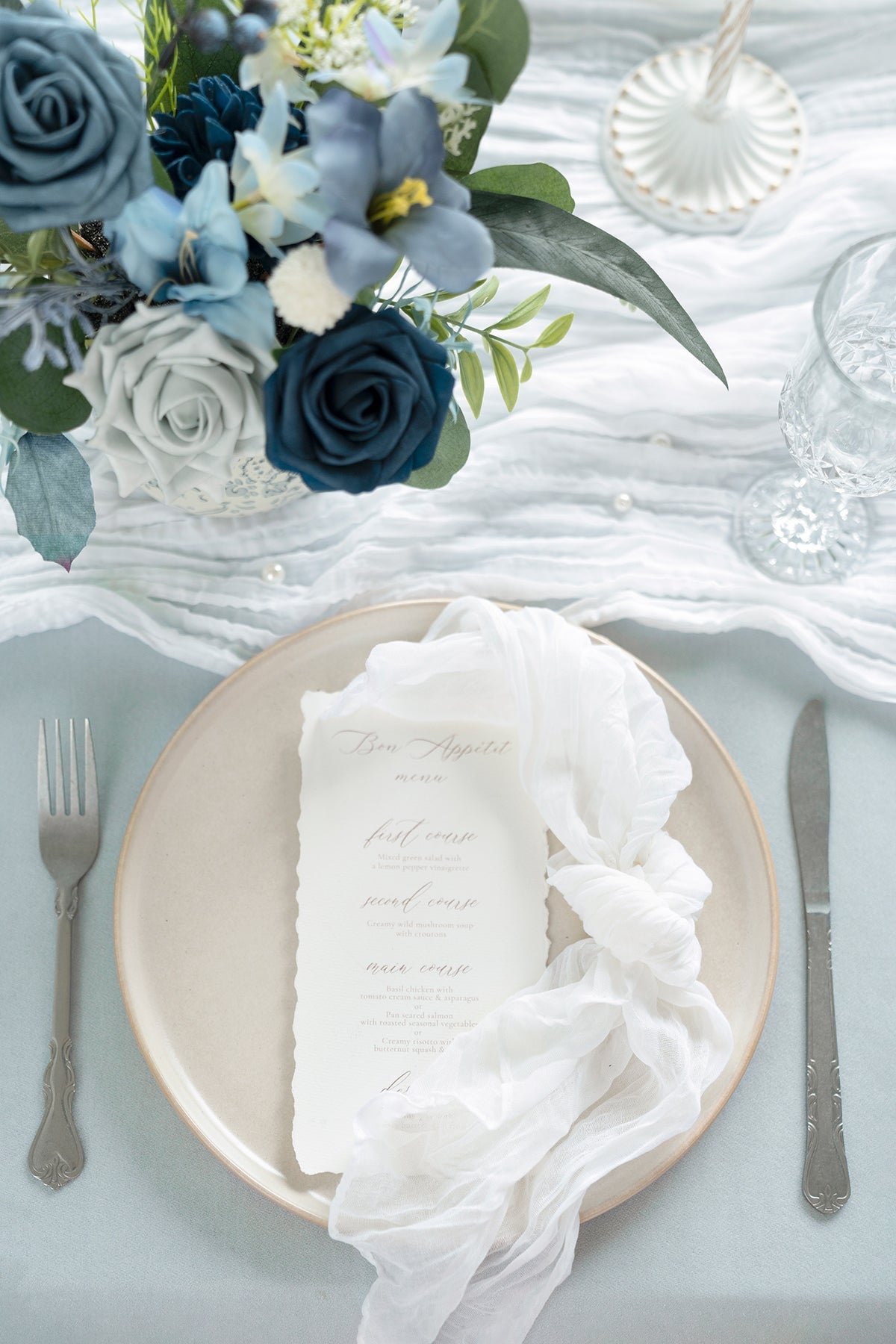 Cheesecloth Napkins & Table Runner Set for Reception - Image 13