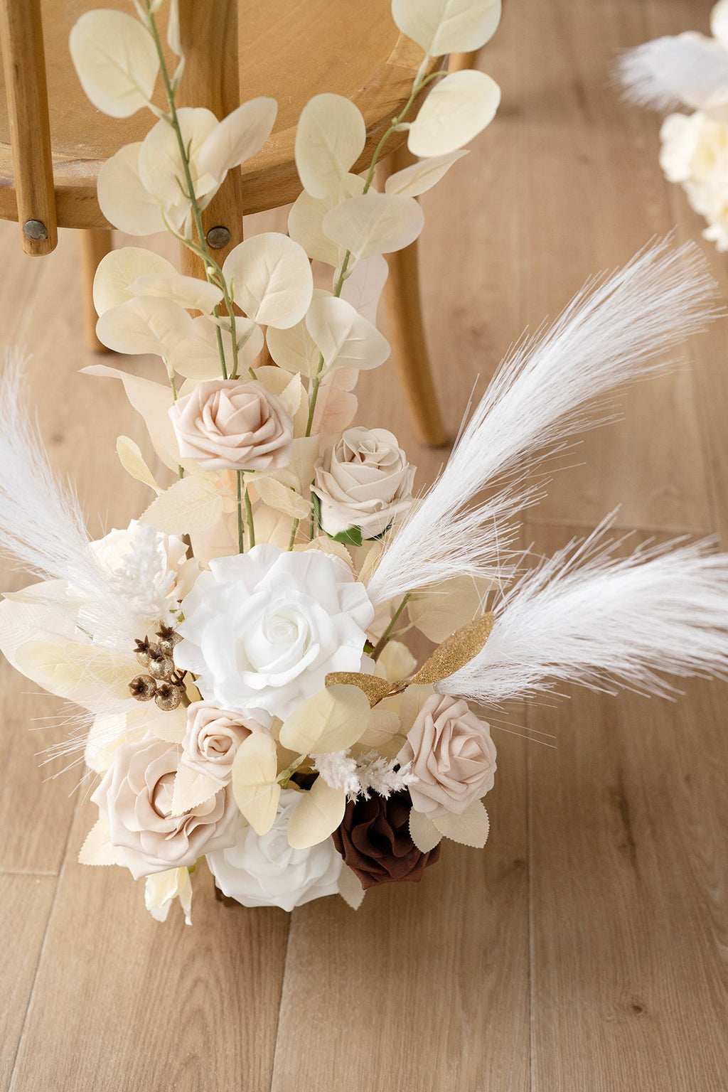 Wedding Aisle Runner Flower Arrangement in White & Beige | Clearance丨Clearance