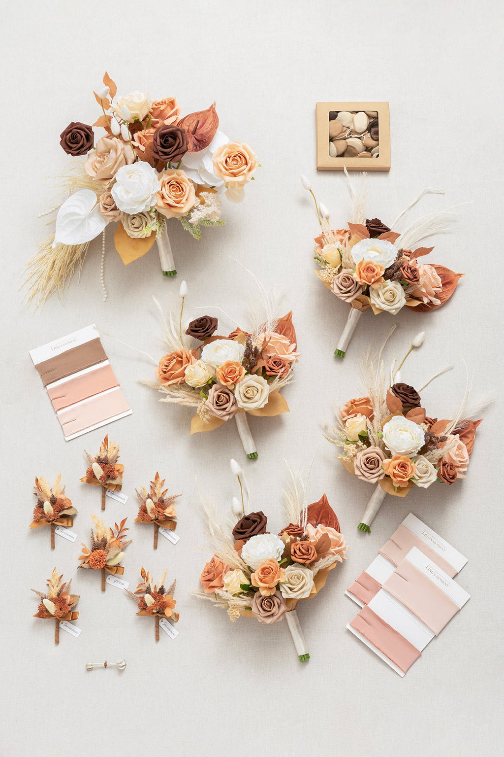 Bridal Flower Package in Rust & Sepia