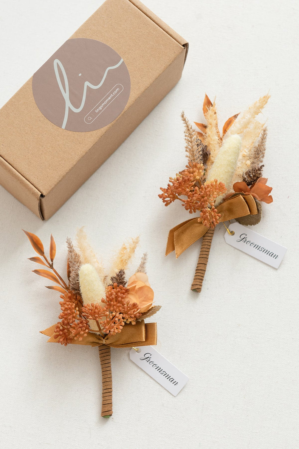 Flash Sale | Boutonnieres in Rust & Sepia | Clearance