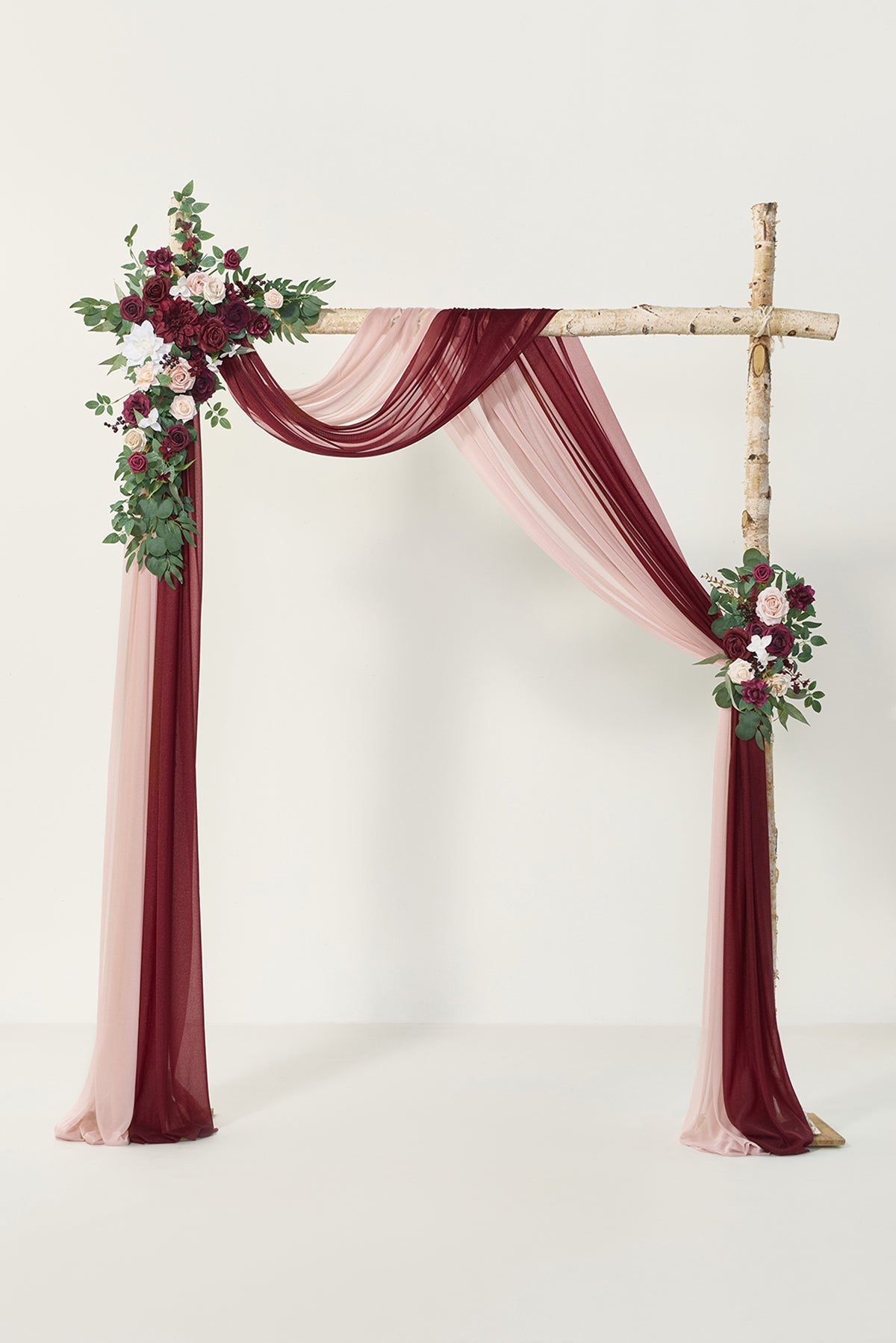 Flower Arch Decor with Drapes in Set of 4 (for 5 x 6ft Small Arch)