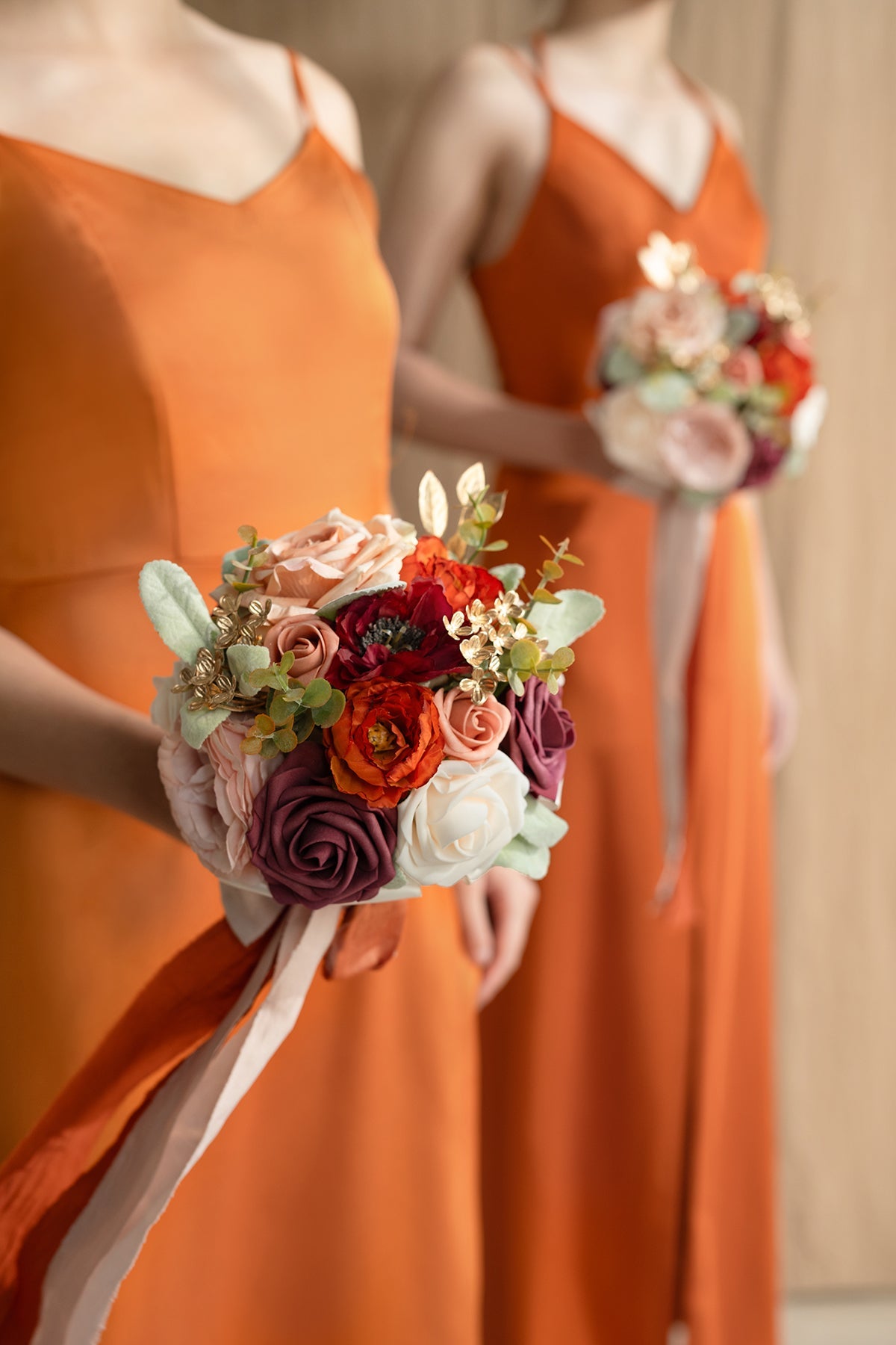 Bridesmaid Bouquet in Sunset Terracotta丨Clearance