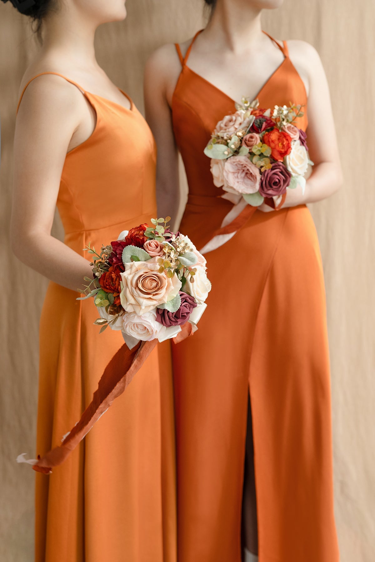 Bridesmaid Bouquet in Sunset Terracotta
