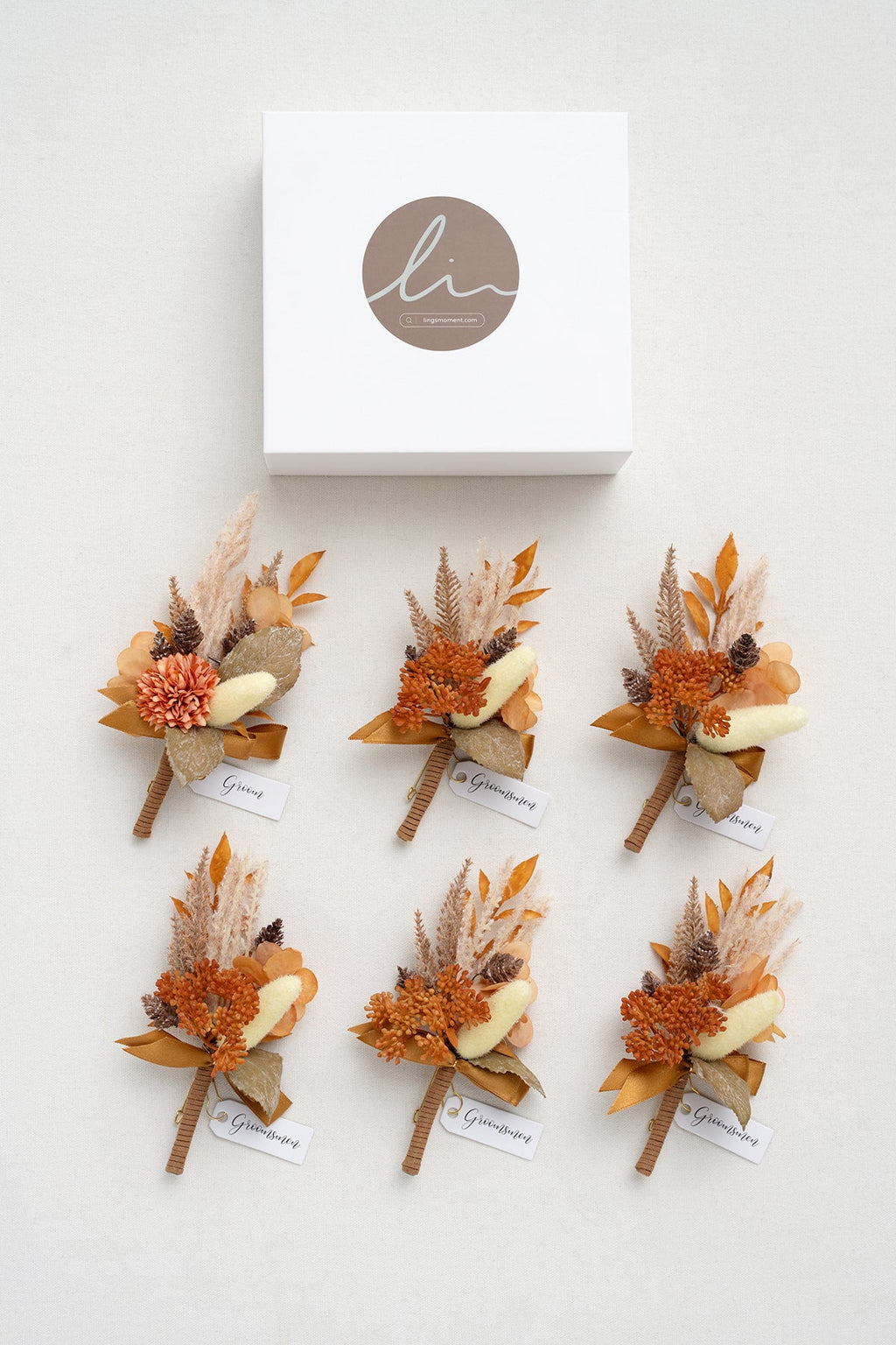 Additional Flower Decorations in Boutonniere (Set of 6)丨Clearance