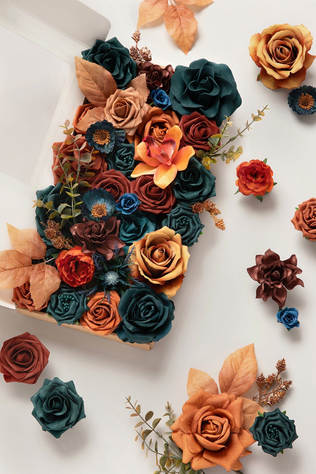 DIY Kits For Centerpieces in Teal Green & Burnt Orange