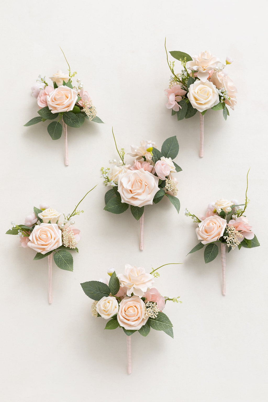 Mini Premade Flower Centerpiece Set in Blush & Cream