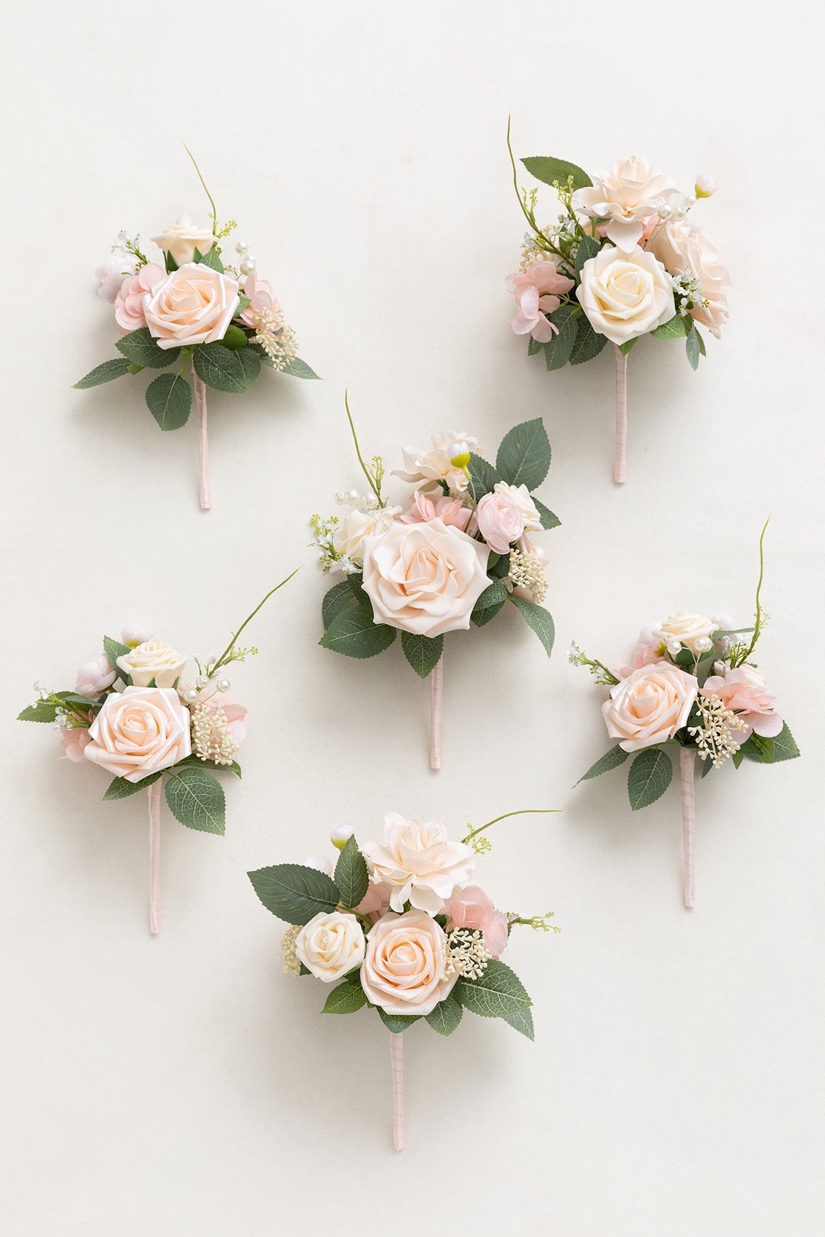 Mini Premade Flower Centerpiece Set in Blush & Cream