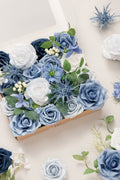 DIY Designer Flower Box in Timeless French Blue & White ( Grand Box)
