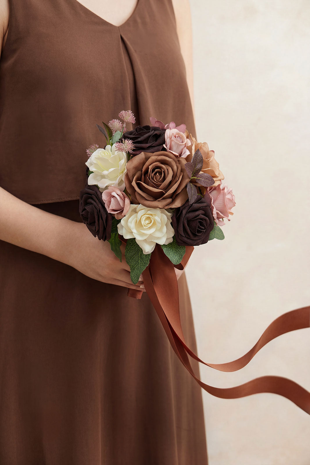 Mini Bouquet Combo Flower Box - Earth Brown & Black Baccara
