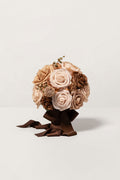 Round Bridesmaid Bouquets in Earth Brown & Sand Beige (Set of 4)