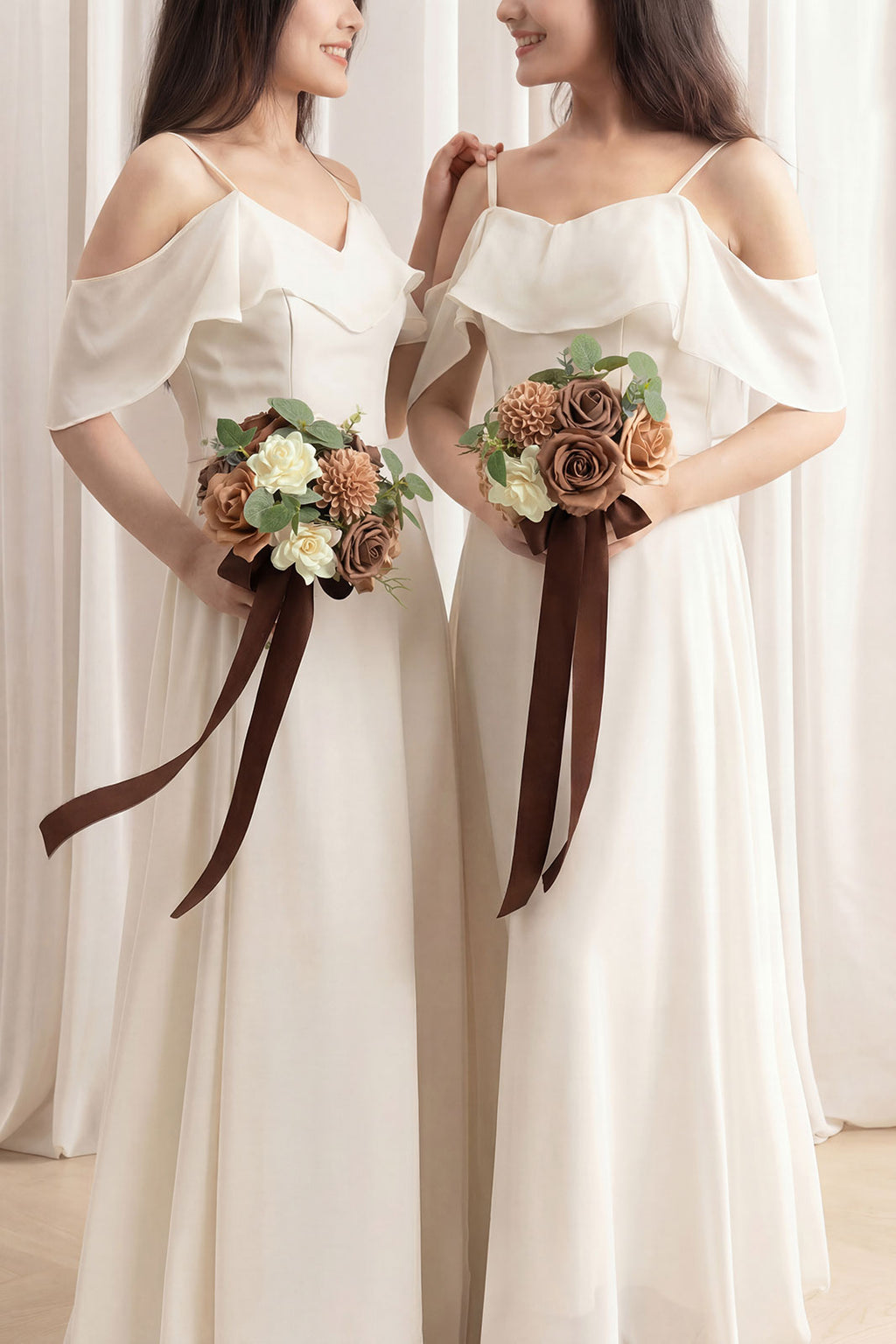 Bridesmaid Bouquet in Earth Brown & Sand Beige (Set of 1)