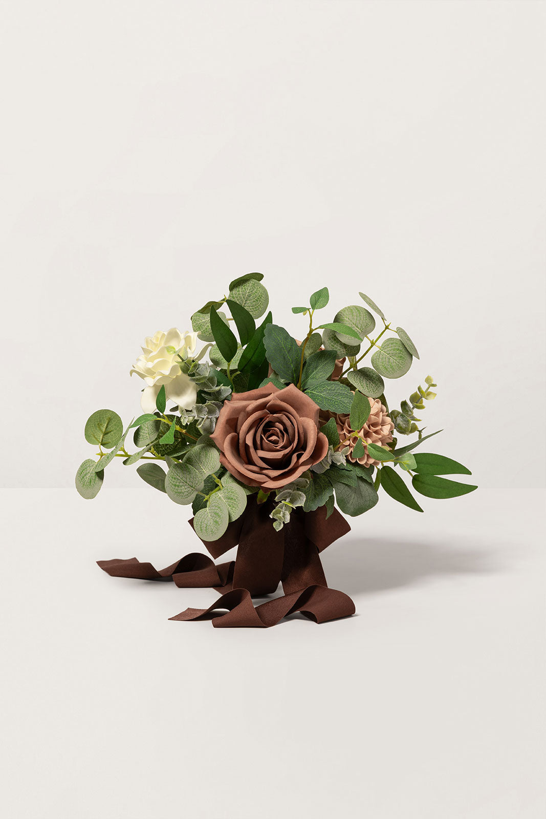 7" Bridesmaid Posy in Earth Brown & Sand Beige (Set of 6 )