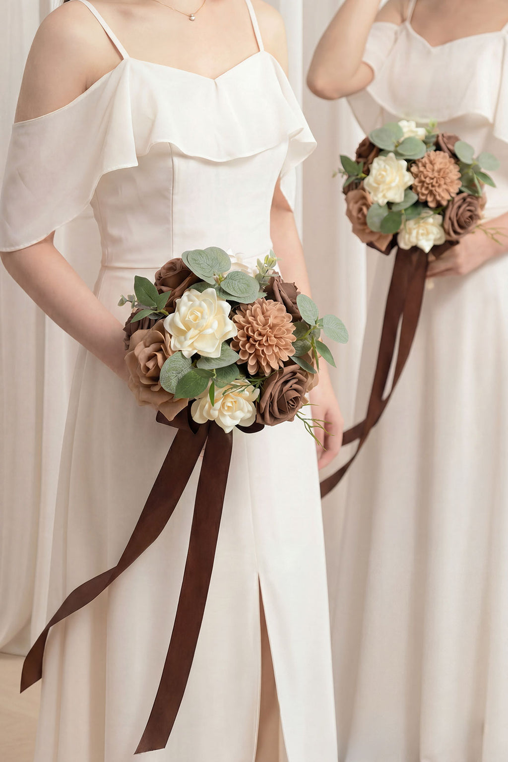 Mini Bouquet Combo Flower Box - Earth Brown & Sand Beige
