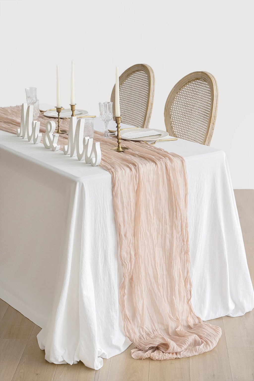 Table Linens in Warm Sand