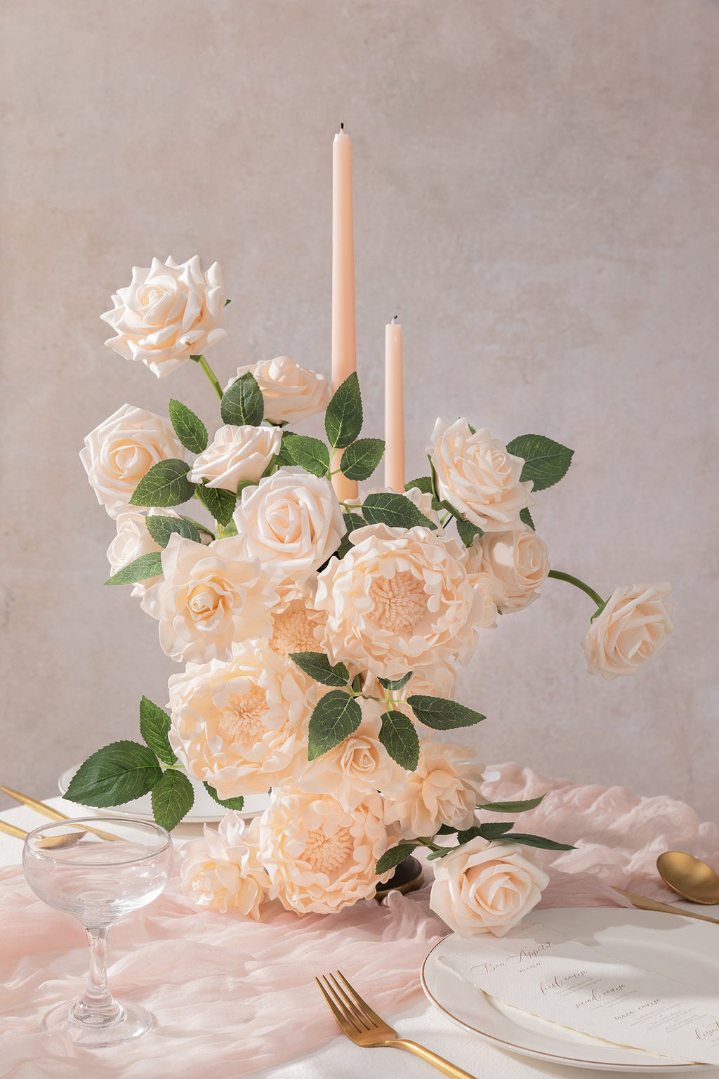 DIY Supporting Flower Boxes in Champagne Pink