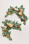 2ft Flower Garlands in Sunny Peach & Apricot  (Set of 2)