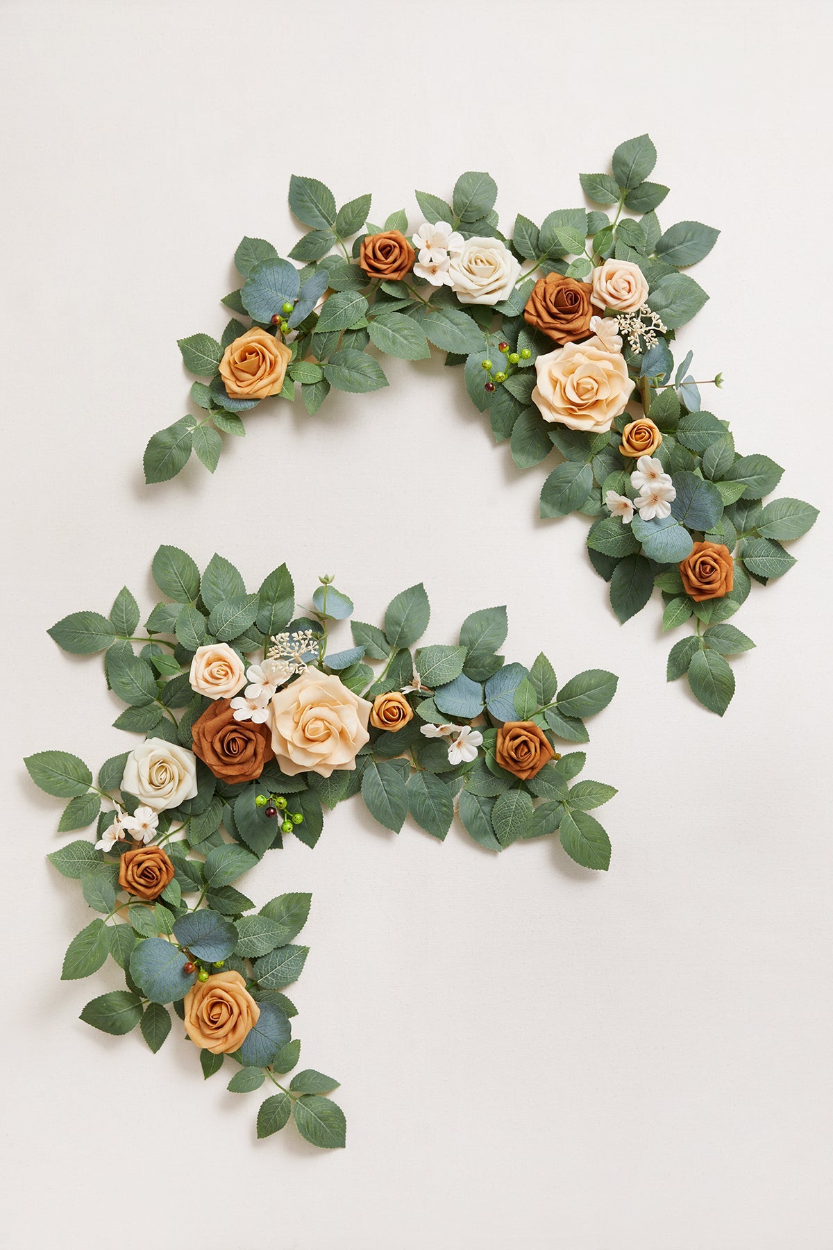 2ft Flower Garlands in Sunny Peach & Apricot  (Set of 2)