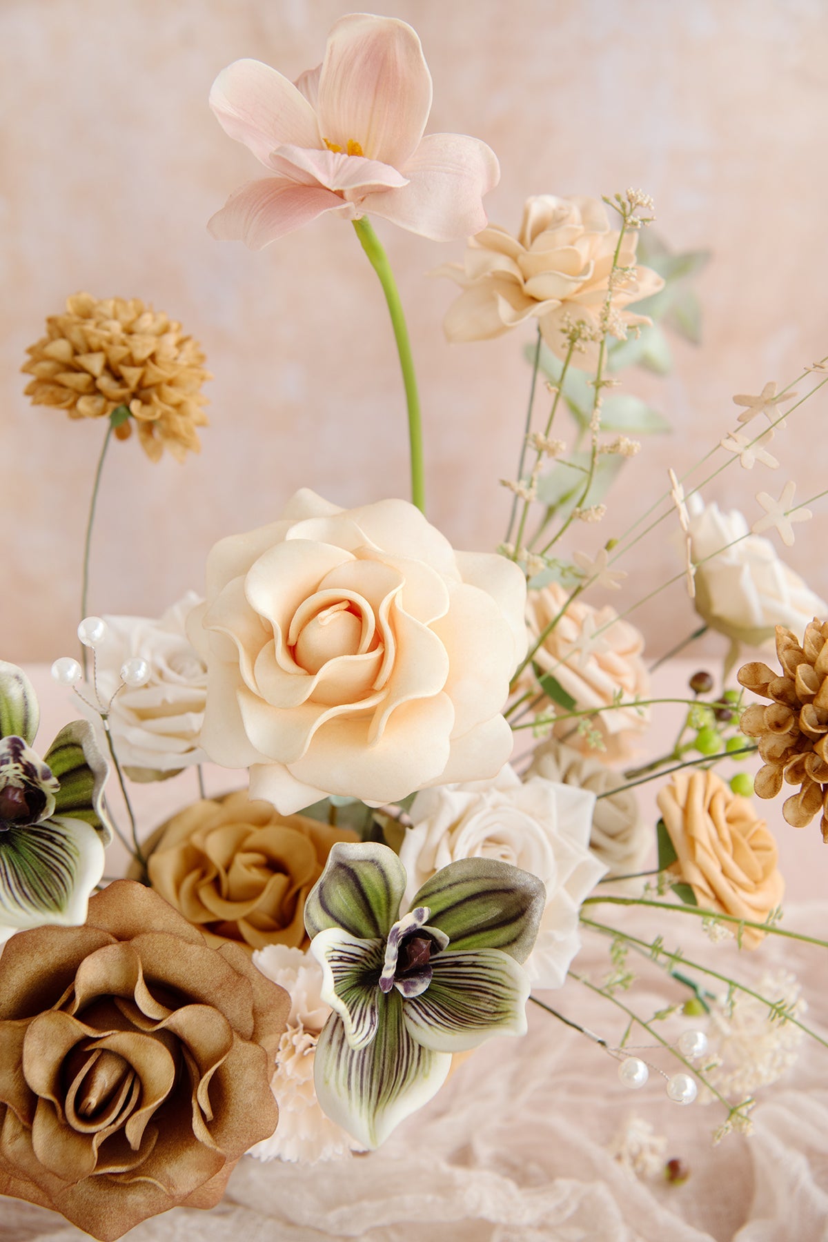 DIY Designer Flower Boxes in Sunny Peach & Apricot (Deluxe Box)