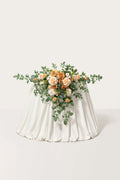 Sweetheart Table Floral Swags in Sunny Peach & Apricot  (Set of 2)